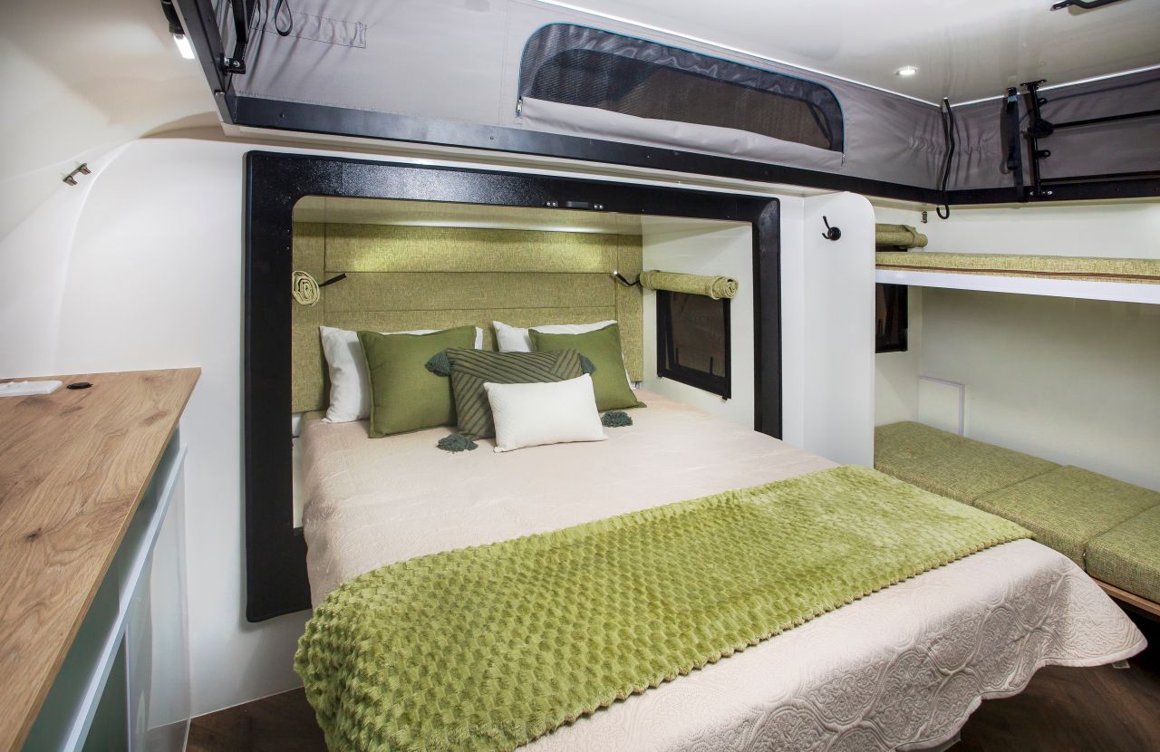bed in liberty caravans LC4 caravan