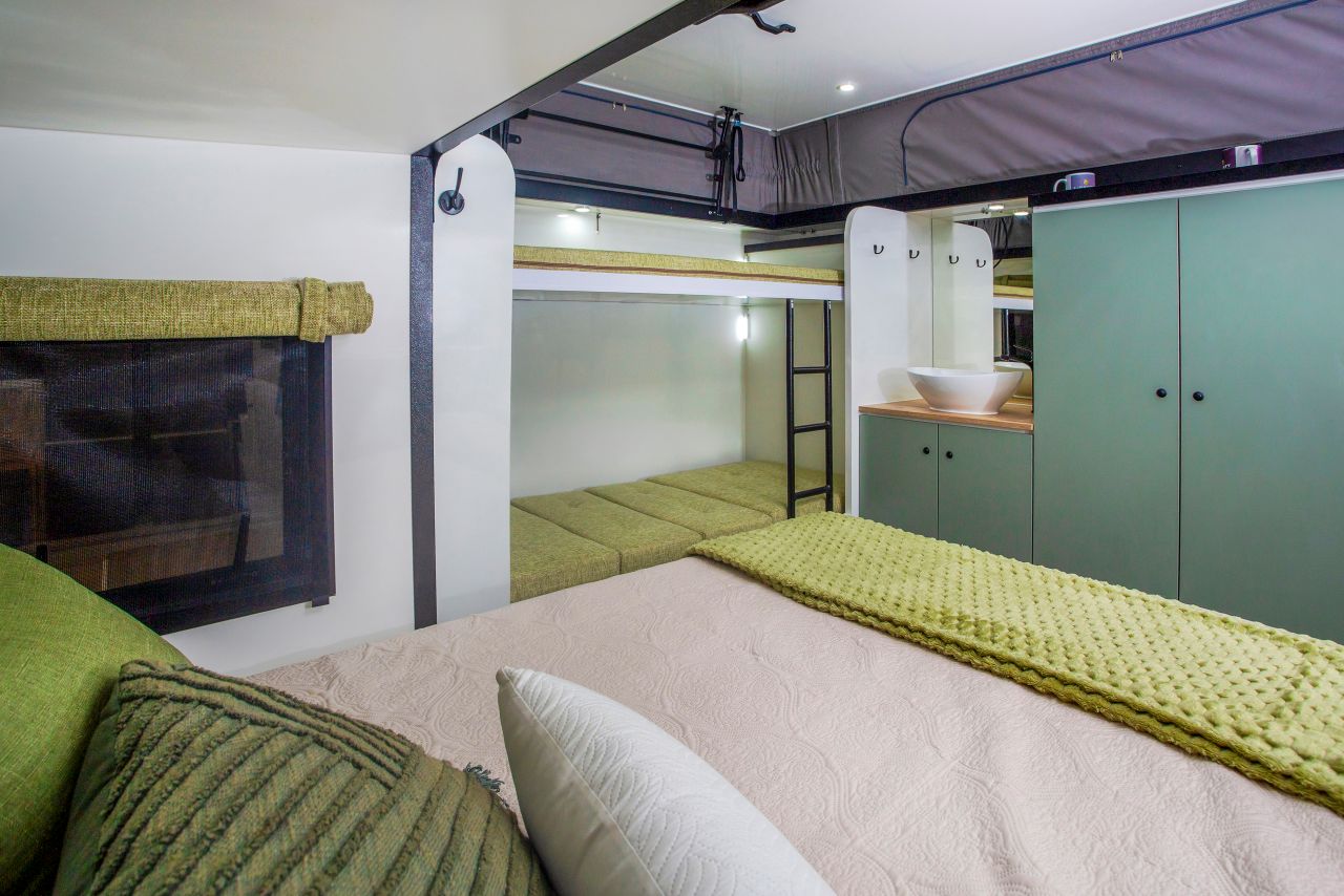 bed in caravan